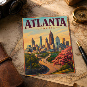 Vintage Atlanta Georgia Soccer 2026 Souvenir Postcard