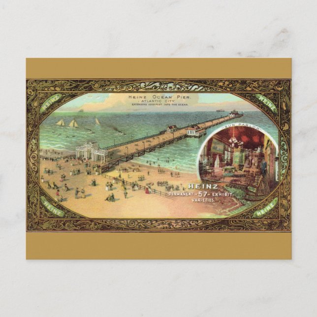 Vintage Atlantic City Pier Postcard (Front)