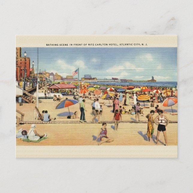 Vintage Atlantic City Ritz Carlton Post Card (Front)