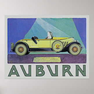 Vintage Auburn Automobile Ad Poster