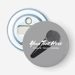 Vintage audio mike microphone design custom bottle opener
