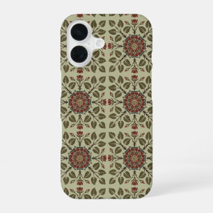 Vintage Audsley Tudor Rose Victorian Pattern Art iPhone 16 Case