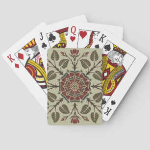Vintage Audsley Tudor Rose Victorian Pattern Art Playing Cards