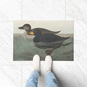 Vintage Audubon American Scoter Duck Bird Art Doormat