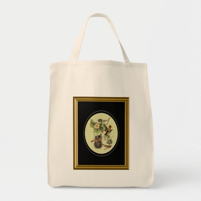 Vintage Audubon Birds Troupial Orioles Tote Bag (Front)