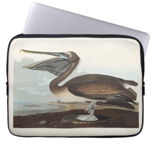 Vintage Audubon Brown Pelican Coastal Bird Art Laptop Sleeve