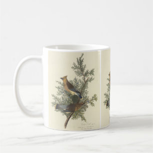 Vintage Audubon Cedar Waxwing Bird Nature Art Coffee Mug