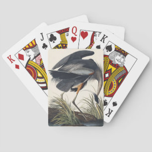 Vintage Audubon Great Blue Heron Bird Nature Art Playing Cards