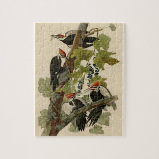 Vintage Audubon Pileated Woopecker Bird Painting Jigsaw Puzzle