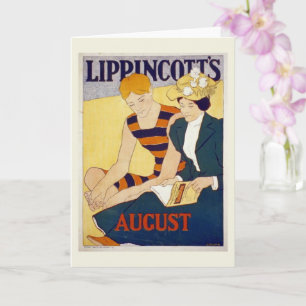 Vintage August Birthday Card