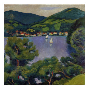 Vintage August Macke View From The Tegernsee Poster