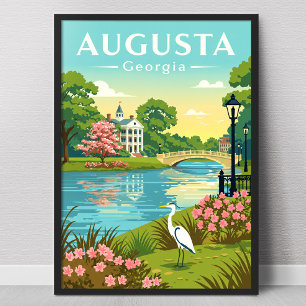 Vintage Augusta Georgia Poster