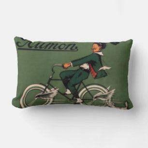 Vintage Aumon Bicycle Advertisement Lumbar Cushion