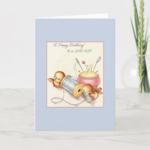 Vintage Aunt Birthday Greeting Card