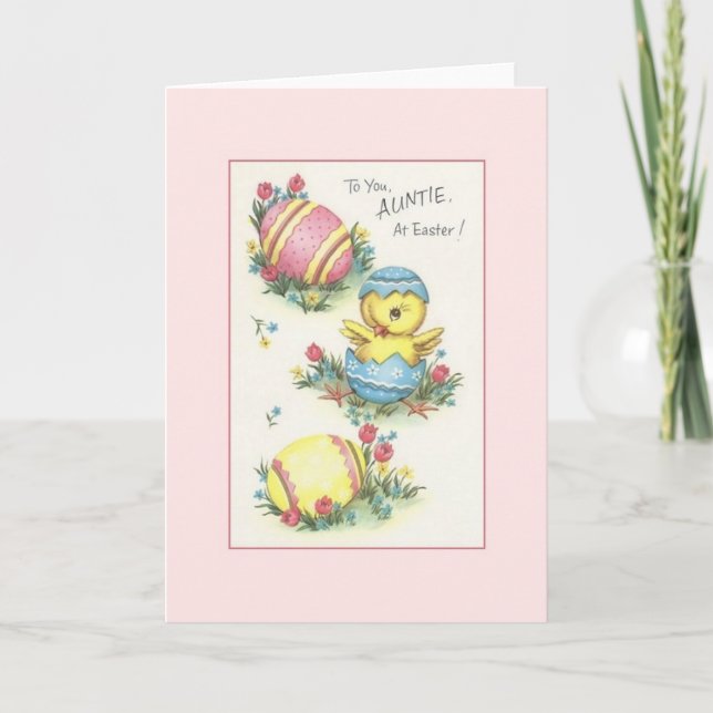 Vintage Aunt Easter Greeting Card (Front)