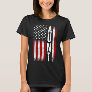 Vintage Aunt Patriotic American USA Flag Best Aunt T-Shirt