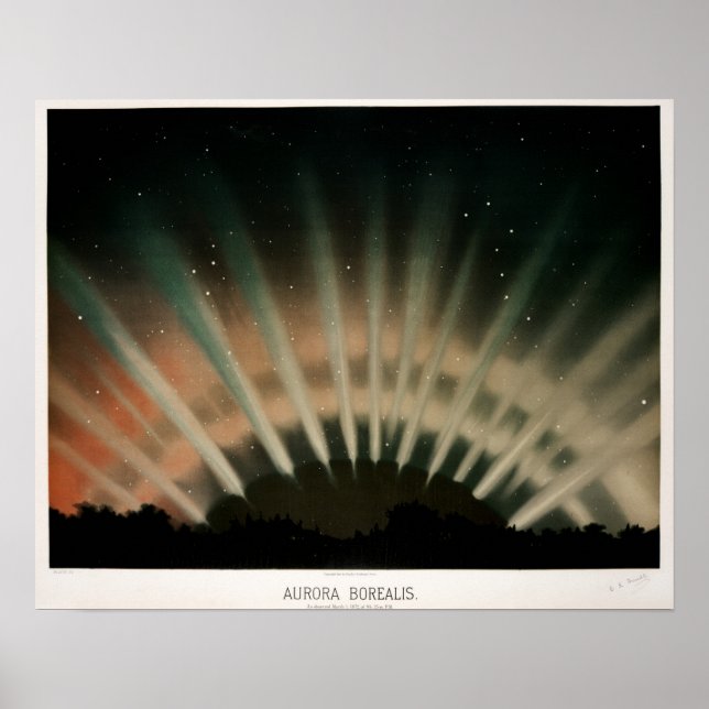 Vintage Aurora Borealis Enhanced Poster (Front)
