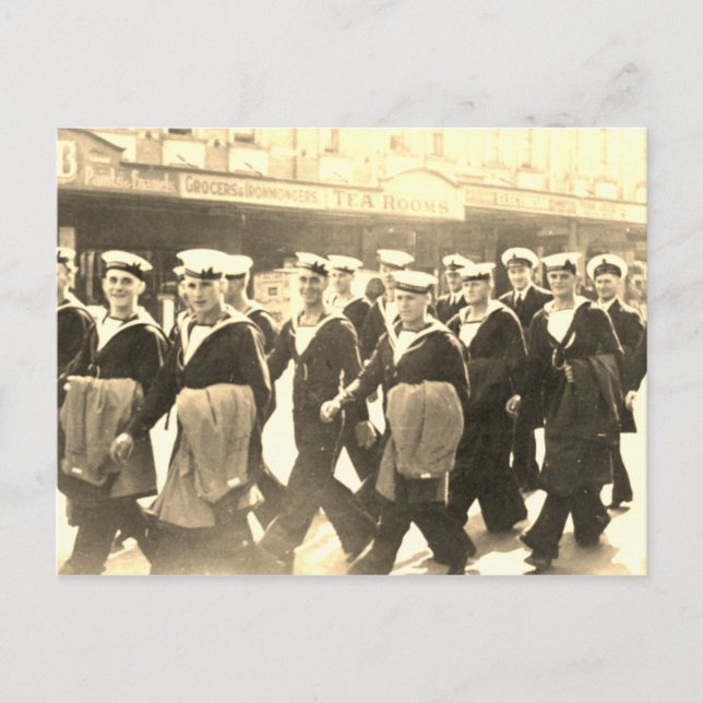 Vintage Aussie Sailors Postcard (Front)