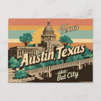 Vintage Austin, Texas - Bat City, USA