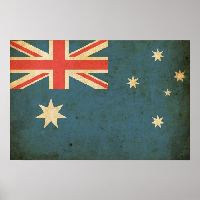 Vintage Australia Flag Poster (Front)