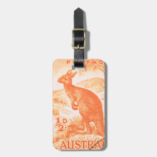 Vintage Australia Kangaroo Luggage Tag