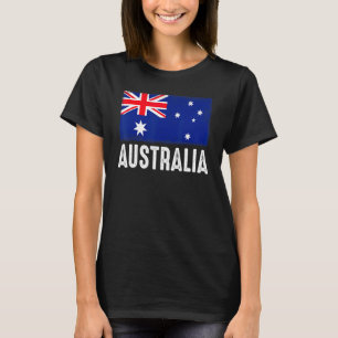 Vintage Australian Flag Patriotic DNA Soccer Austr T-Shirt