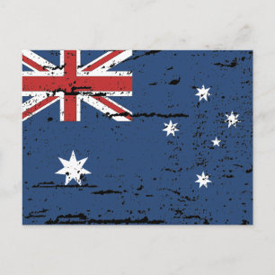 Vintage Australian Flag Postcard