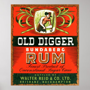 Vintage Australian Rum Advertising. Poster