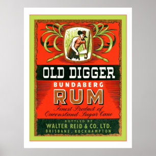 Vintage Australian Rum Advertising Poster