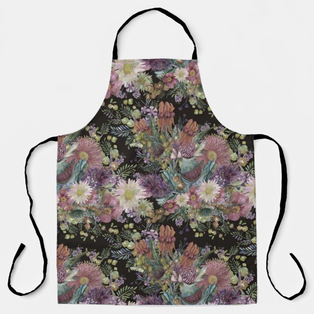 Vintage Australian Wildflowers Apron (Front)