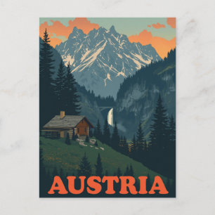 Vintage Austria Alps Mountains Postcard