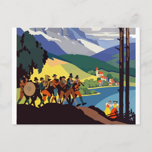 Vintage Austria Alps Travel Postcard (Front)