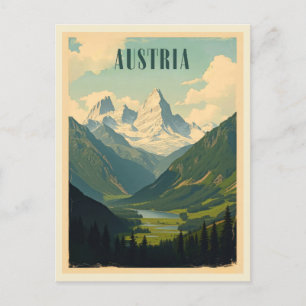 Vintage Austria Mountain Travel Tourism Postcard