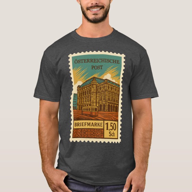 Vintage Austria Postage Stamp Shirt (Front)