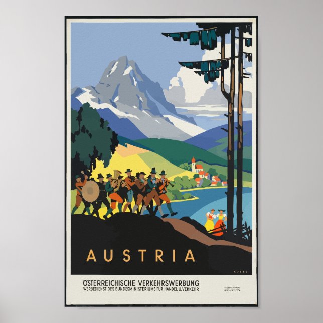 Vintage Austria Travel Poster (Front)