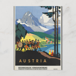 Vintage - Austria Travel Poster Postcard