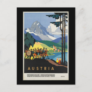 Vintage - Austria Travel Poster Postcard