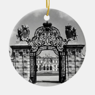 Vintage Austria Vienna Belvedere castle gate Ceramic Tree Decoration