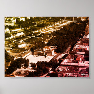 Vintage Austria Vienna Belvedere park overview Poster