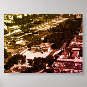 Vintage Austria Vienna Belvedere park overview Poster