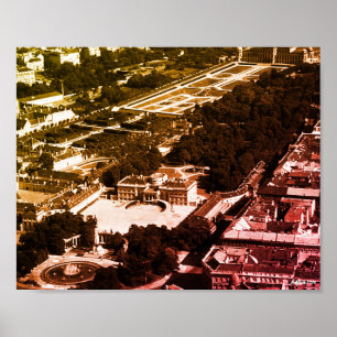 Vintage Austria Vienna Belvedere park overview Poster