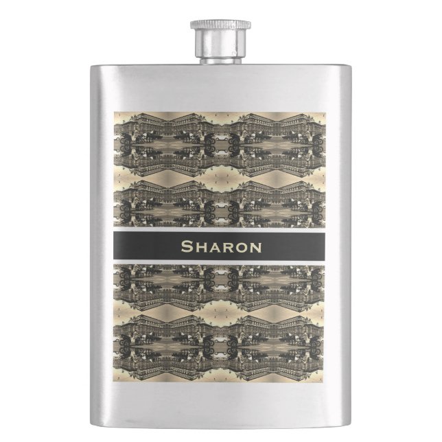 Vintage Austria Vienna Fiaker Staatsoper opera Hip Flask (Front)