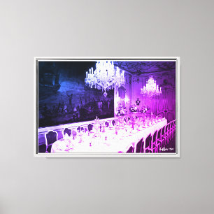 Vintage Austria Vienna Hofburg palace Dining room Canvas Print