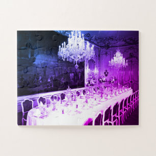 Vintage Austria Vienna Hofburg palace Dining room Jigsaw Puzzle