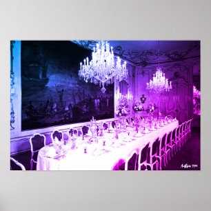 Vintage Austria Vienna Hofburg palace Dining room Poster
