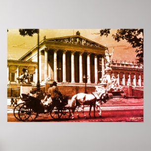 Vintage Austria Vienna parliament Poster
