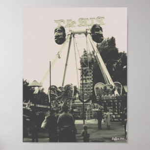 Vintage Austria Vienna Prater amusement park Poster
