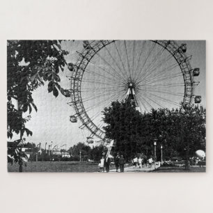 Vintage Austria Vienna Prater giant wheel Jigsaw Puzzle