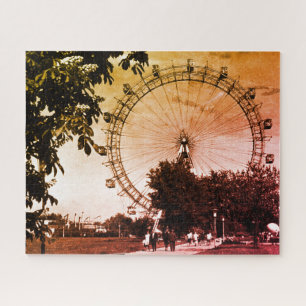 Vintage Austria Vienna Prater giant wheel Jigsaw Puzzle