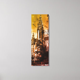 Vintage Austria Vienna Rathaus town hall Canvas Print